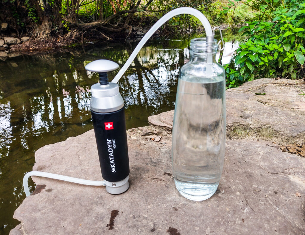 Outdoor Wasserfilter auch für Blackout geeignet. Katadyn Pocket Filter hochwertig verarbeitet. Laborergebnisse überzeugen.