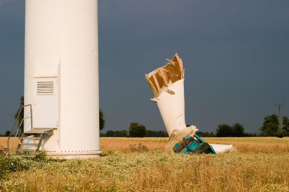 Windkraftanlage verliert 22 Tonnen schweres Rotorblatt