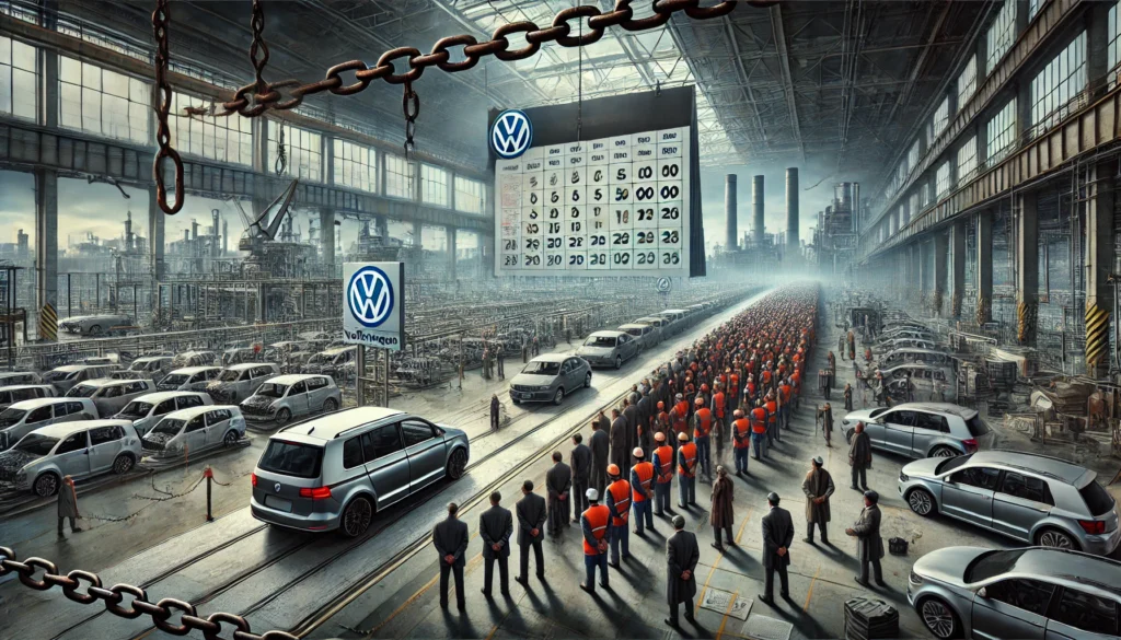 Volkswagen fehlen eine halbe Million Bestellungen, was der Produktionskapazität von zwei Werken entspricht - jetzt drohen Werkschließungen