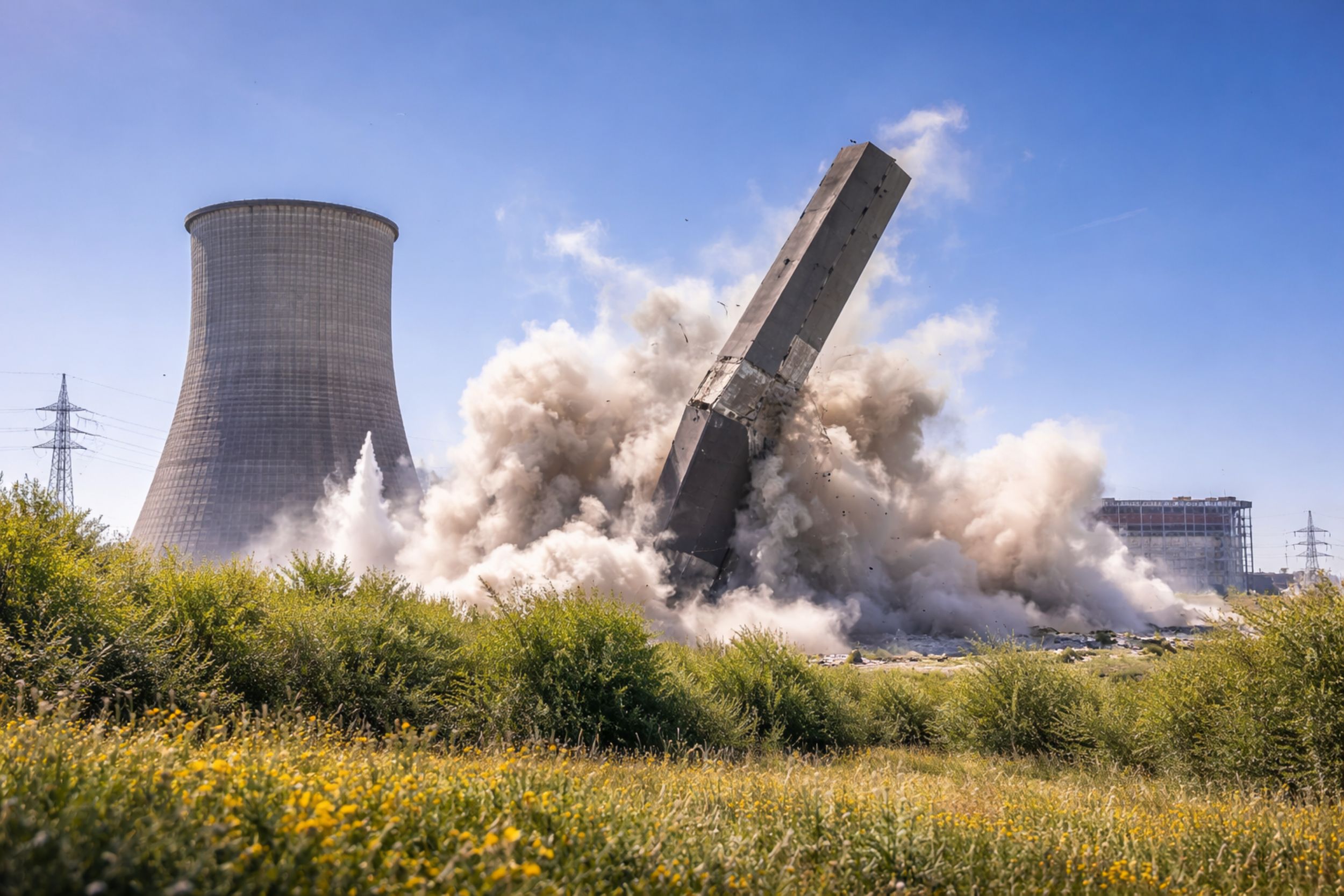 Schornstein in Ibbenbüren gesprengt – 840 Megawatt regelbare Leistung fallen endgültig weg