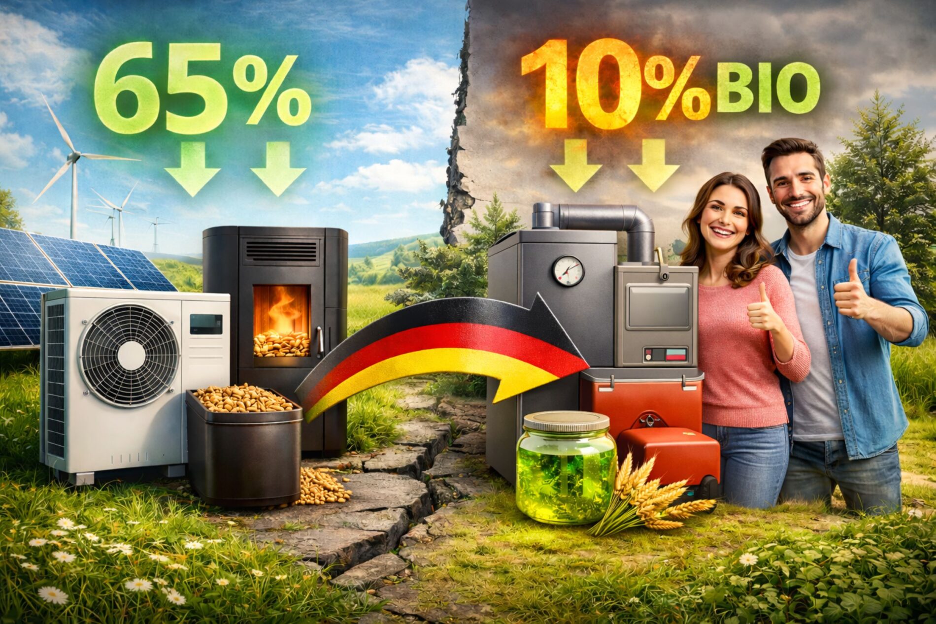 Neues Heizungsgesetz - aus 65% Erneuerbaren wird 10% Bio-Anteil. Öl und Gas bleiben – Haushalte müssen trotzdem mit höheren Kosten rechnen