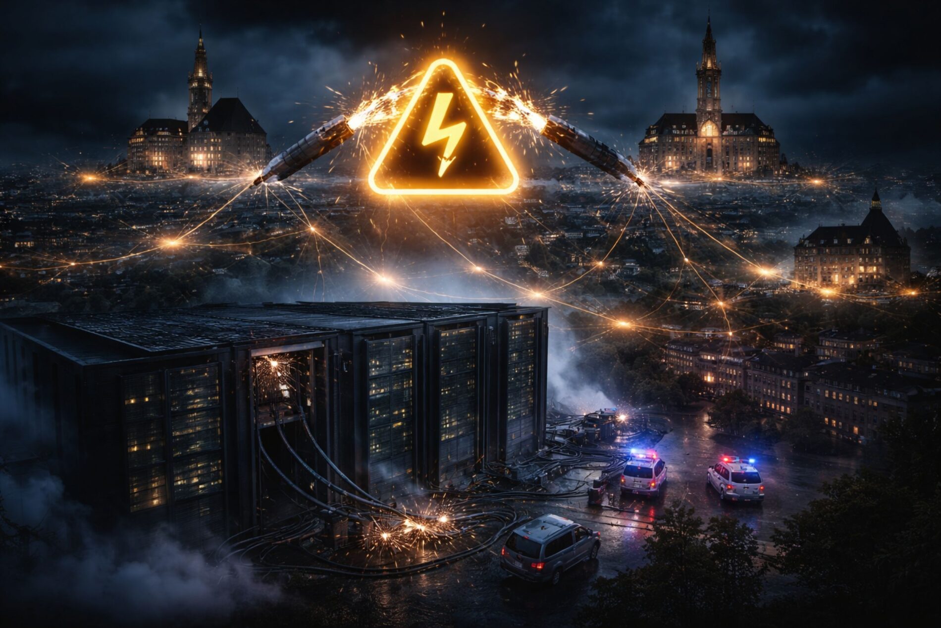 Power outage cripples data center in Aachen: authorities across North Rhine-Westphalia are blocked, appointments are cancelled, portals fail.