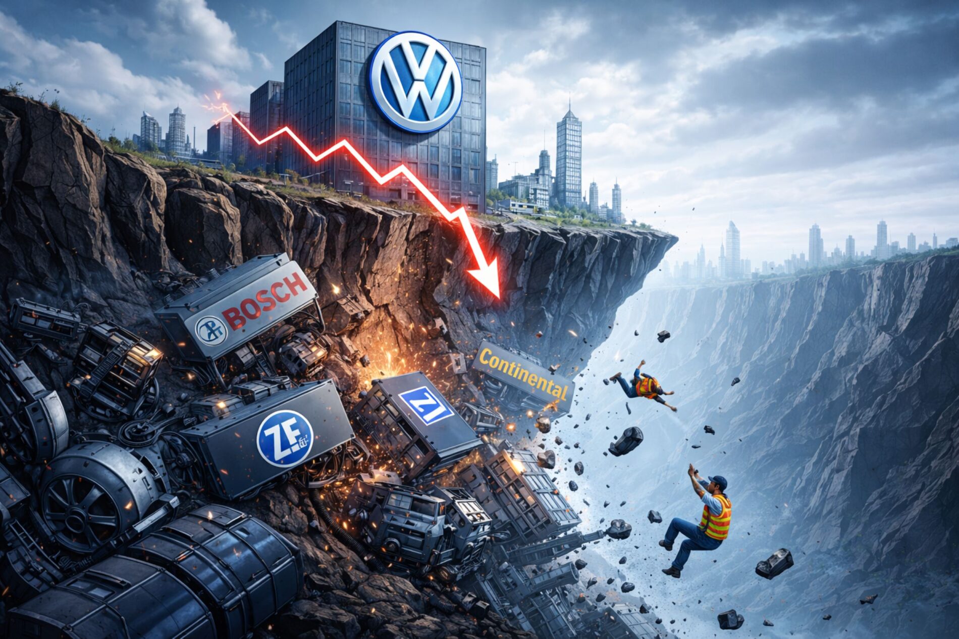 VW-Krise belastet Zulieferer massiv. Insolvenzen, Werksschließungen und Jobabbau treffen vor allem Sachsen und Süddeutschland