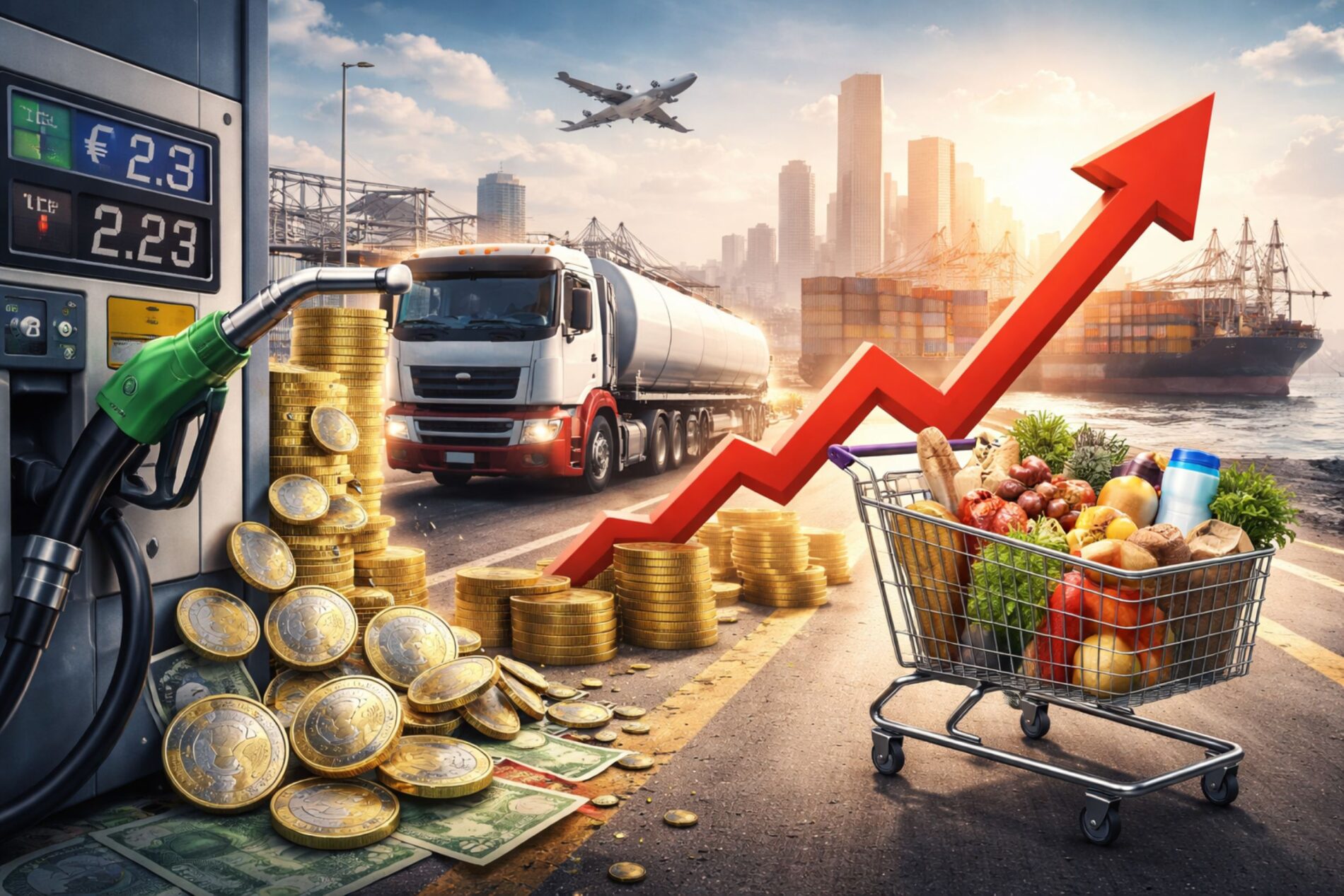 Der Staat profitiert über Mehrwertsteuer auf hohe Spritpreise. Steigen durch teureren Transport auch Warenpreise, kassiert der Staat erneut