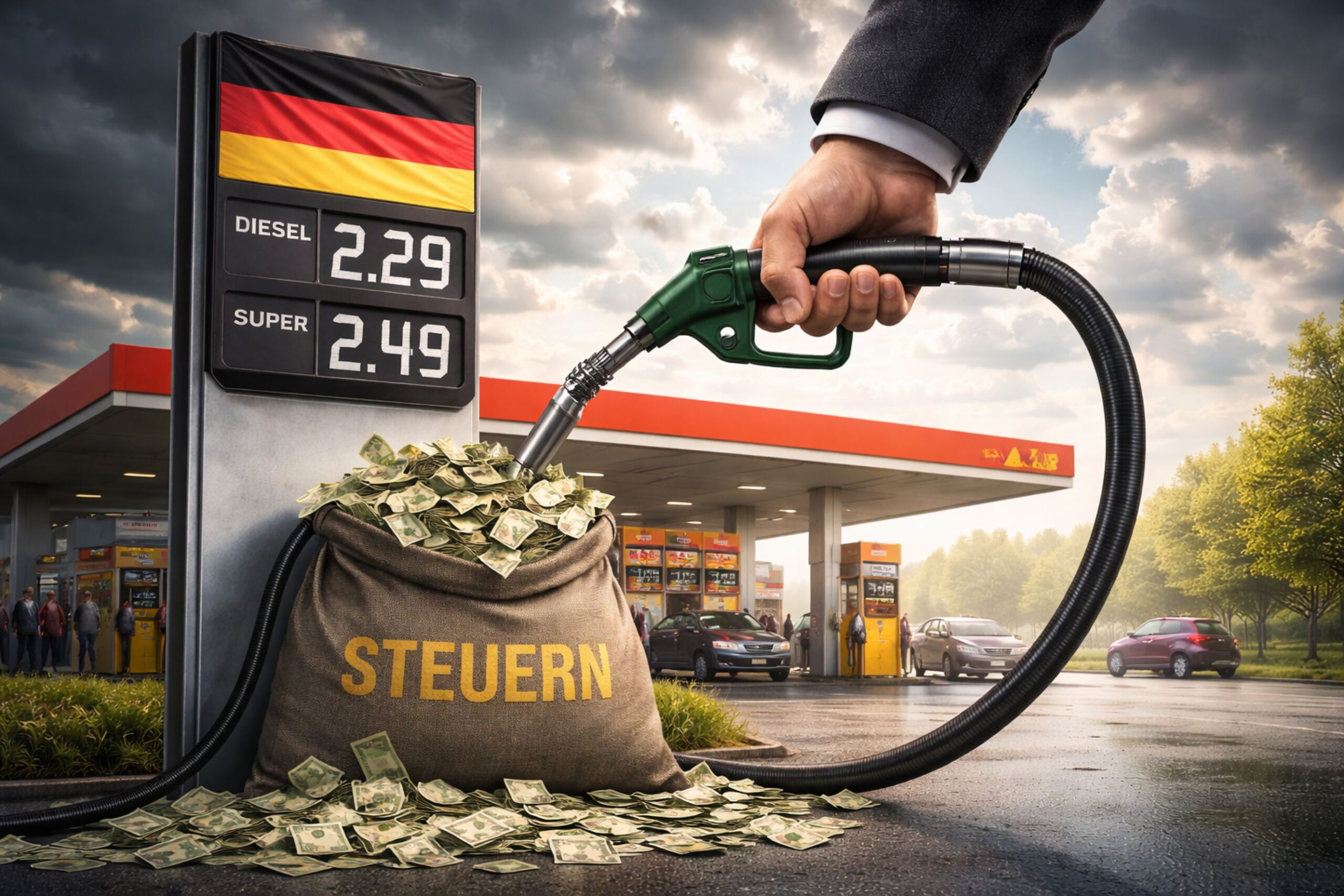 Spritpreise explodieren, Europas Regierungen senken Steuern – Deutschland kassiert weiter ab