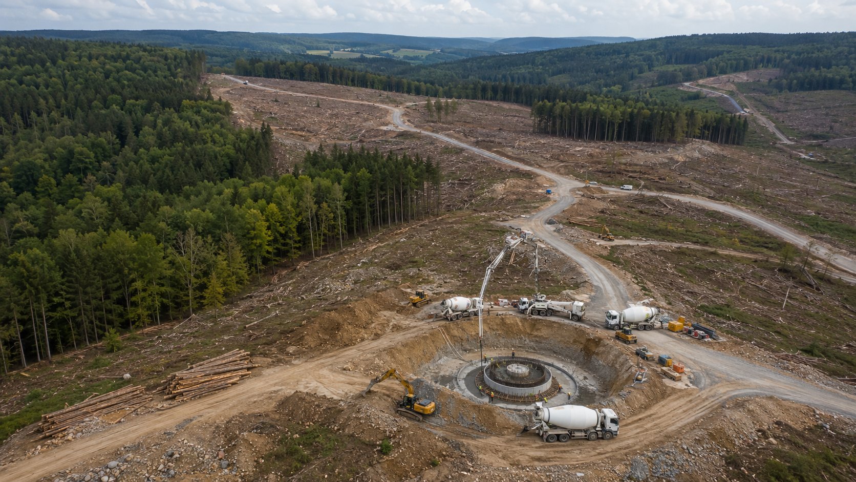 Förster erklärt, warum Windkraft im Wald Straßen, Böden, Tiere und Wasserspeicher dauerhaft verändern kann