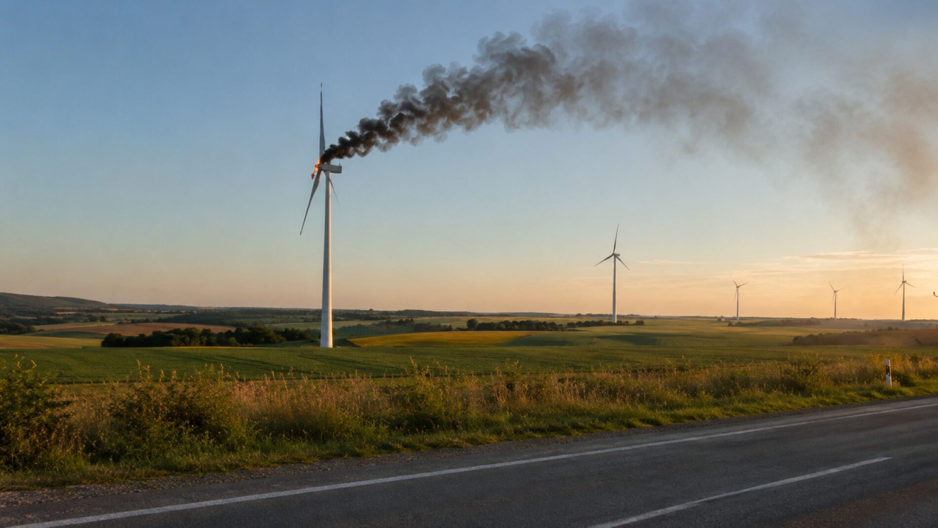 Windrad brennt nahe Kitzingen: Autobahn A7 rund zwei Stunden gesperrt, Feuerwehr kann Turbine nicht löschen - Rotor drohte abzustürzen