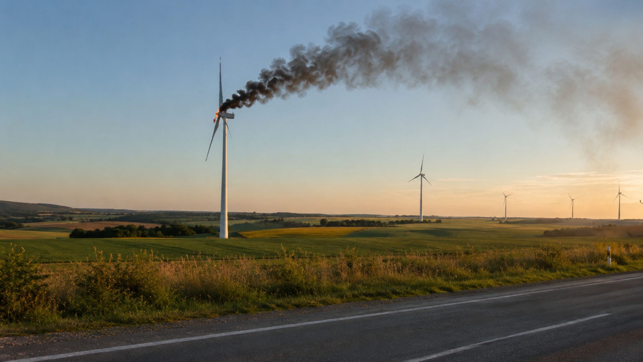 Wind Turbine on Fire near Kitzingen: A7 Motorway Closed at Start of Whitsun Holidays
