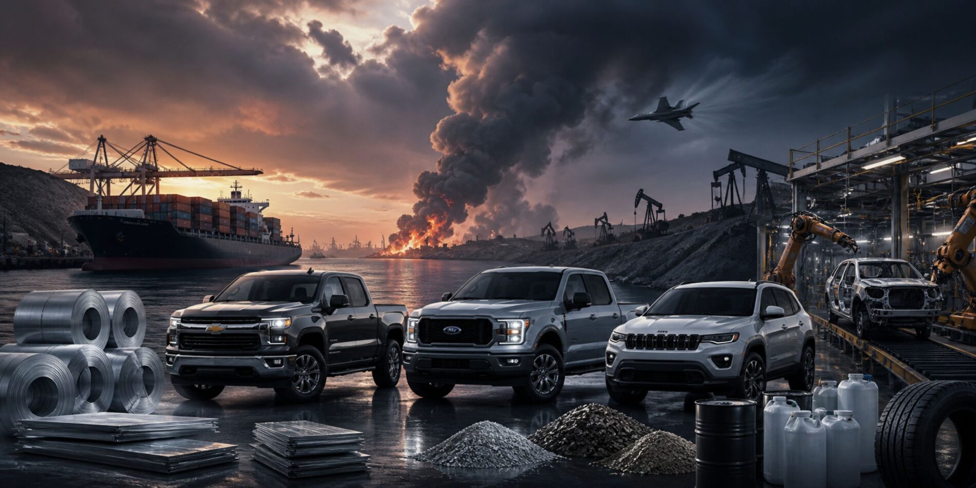 US-Autobauer kämpfen mit steigenden Rohstoffkosten durch den Iran-Krieg. Aluminium, Öl, Kunststoffe und Chips verteuern Autos
