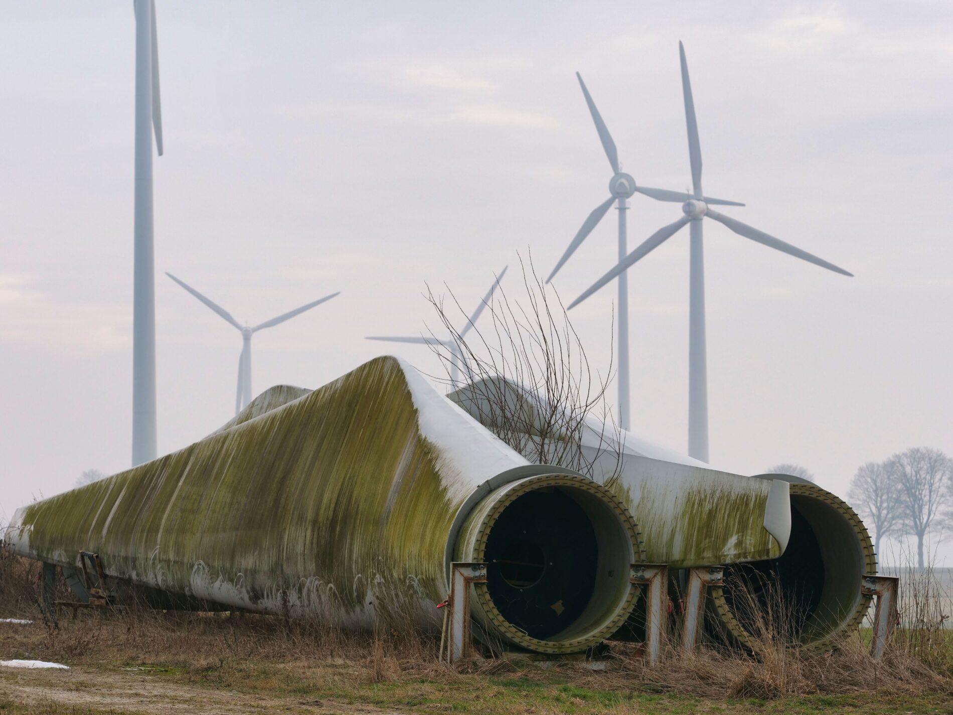 Alte Rotorblätter werden zum Entsorgungsproblem: Abfallmengen wachsen – ein hochwertiger Recyclingkreislauf für GFK-Abfall fehlt weiterhin