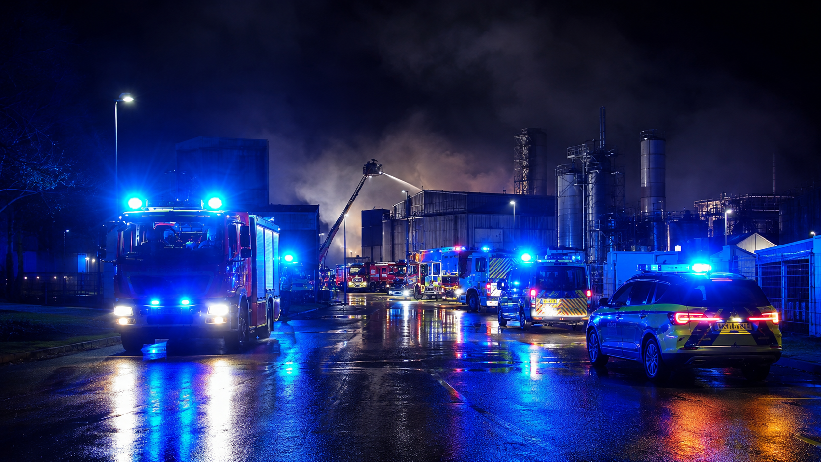 Großbrand in Emsdetten: Recyclingbetrieb für Batterien und Elektrogeräte geht in Flammen auf