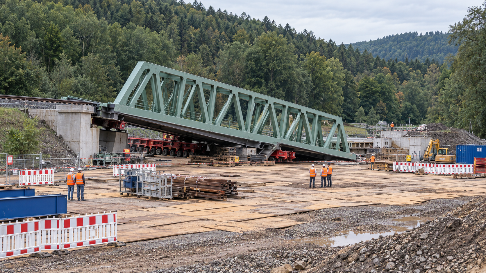 330-Tonnen-Bahnbrücke stürzt in Kirchhundem ab – Ruhr-Sieg-Strecke bleibt länger gesperrt